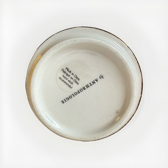 Anthropologie Mug Cup Margot Gold Tile Mosaic Monogram Letter M Honeycomb - Picture 3 of 5